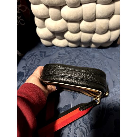 Coach Tiger Print Mini Dempsey Camera Bag with Red Orange Black Web Strap - Picture 9 of 11